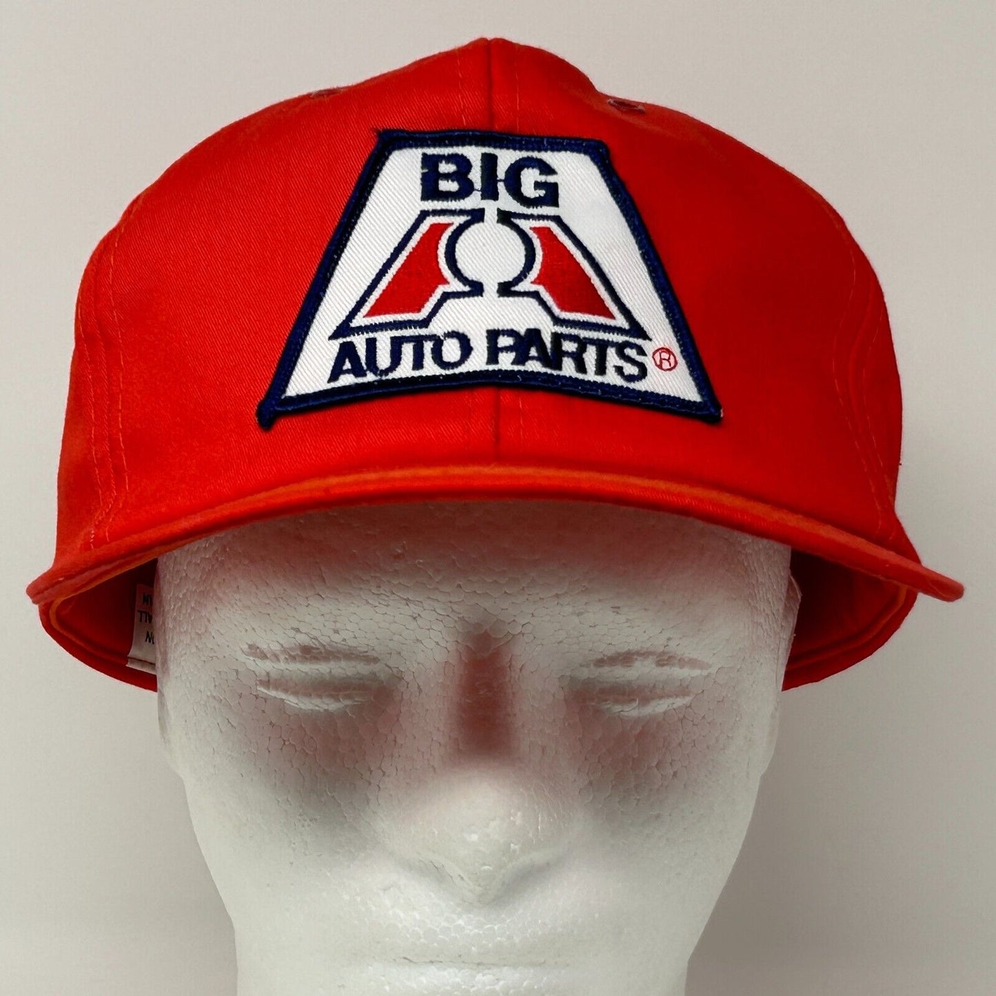 Gorra de béisbol estilo camionero vintage Big A Auto Parts, años 80, snapback, naranja, seis paneles