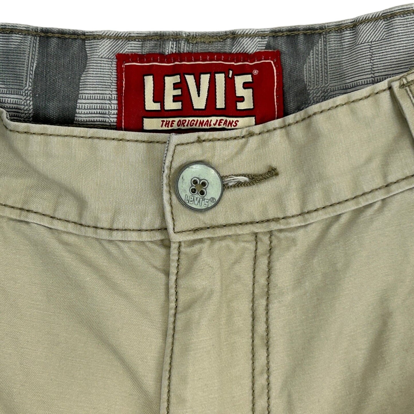 Levis Squad 工装短裤 男式 35 码 米色棉质斜纹 Levi Strauss 36610-8091