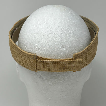 Vintage Y2Ks Kanalui Canoe Club Visor Hat Cap Miami Straw Strapback Beige