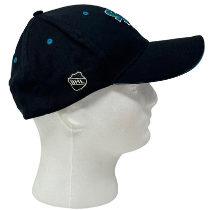 SJS San Jose Sharks Hat Black CCM NHL Hockey Wool Blend Baseball Cap L-XL