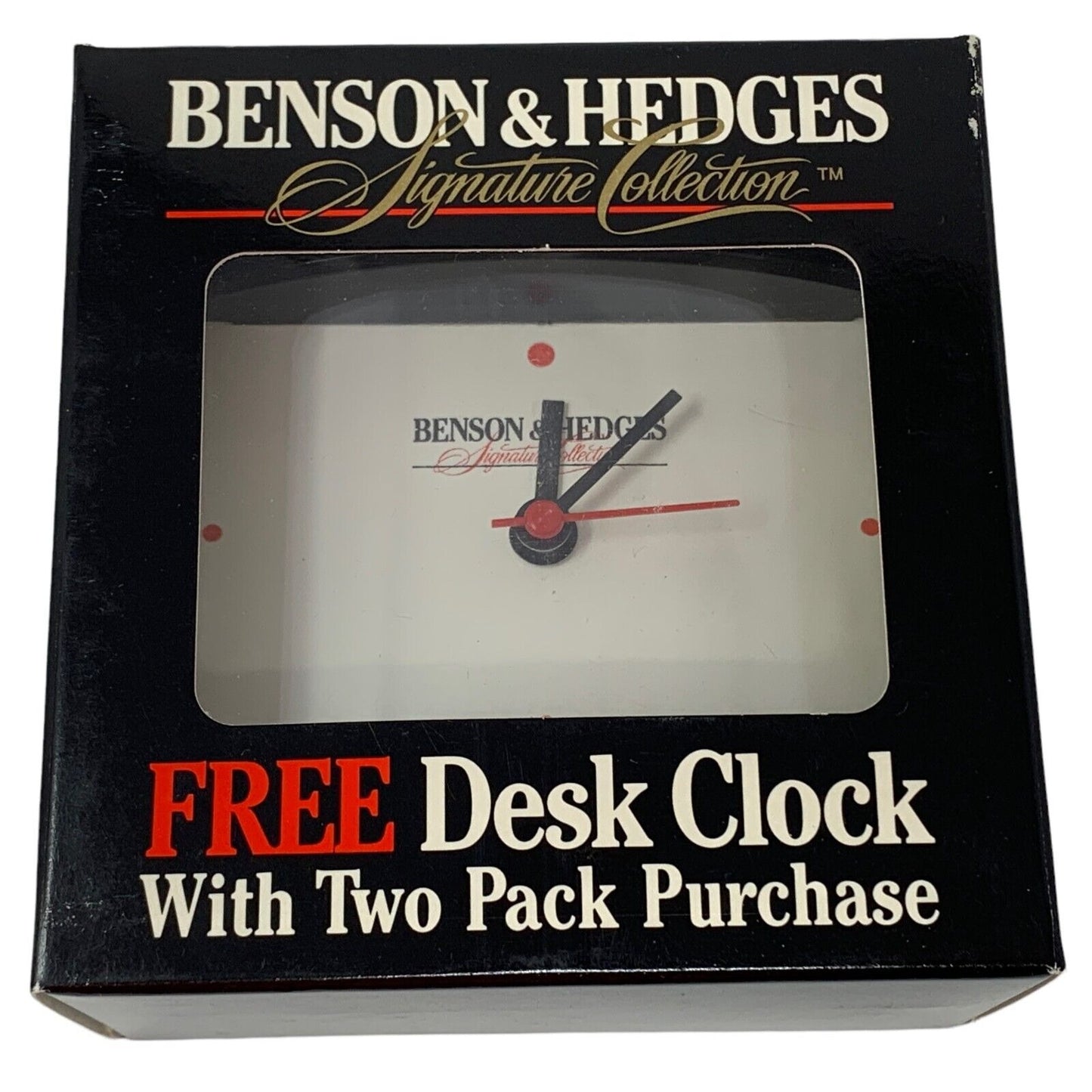 Vintage Lot of Benson & Hedges Cigarettes Desk Clock Recipe Book Pen Pencil New