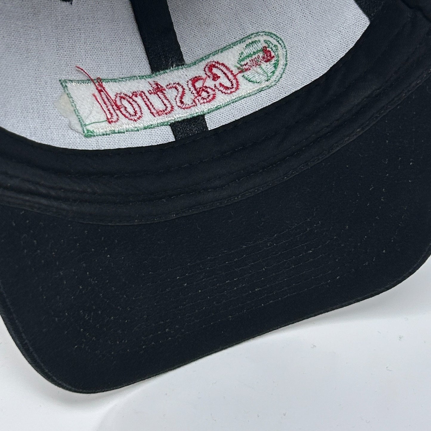 Castrol Oil Hat Baseball Cap Mechanic Auto Repair Black Strapback 6 Panel