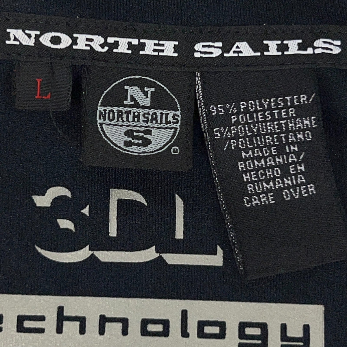 North Sails Racetech 3DL Full Zip Sailing Track Jacket Mens L Large Navy Blue
