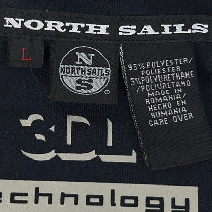 North Sails Racetech 3DL Full Zip Sailing Track Jacket Mens L Large Navy Blue