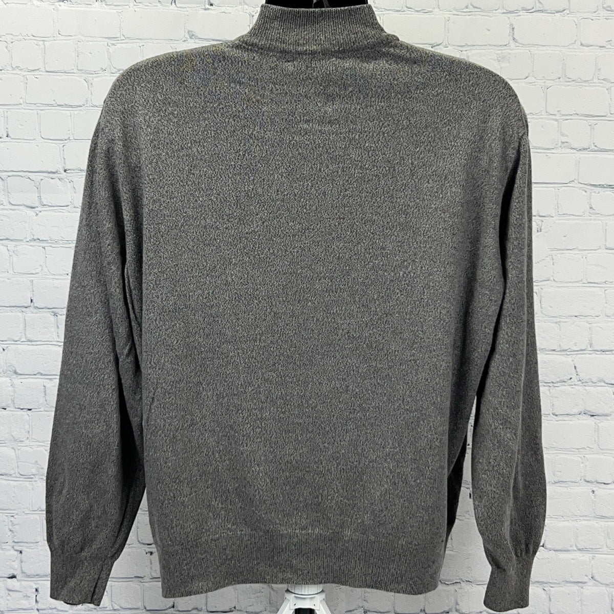 Vintage Mondo di Marco Sweater Mens XL X-Large 54 Gray Mock Neck Made In Italy