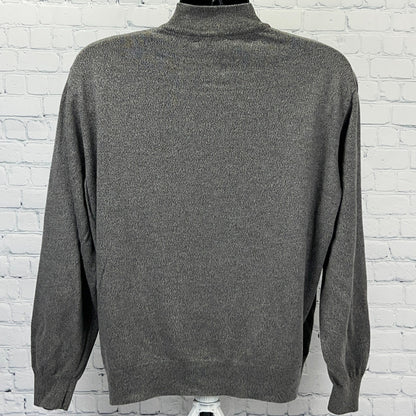 Vintage Mondo di Marco Sweater Mens XL X-Large 54 Gray Mock Neck Made In Italy
