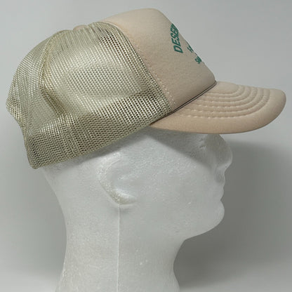 Vintage 90s Desert Storm Saudi Arabia Trucker Hat Baseball Cap Snapback Beige