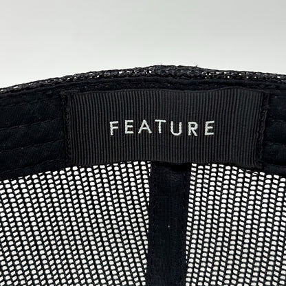 Feature Trucker Hat Cap Black Streetwear Sneaker Culture Mesh Snapback 5 Panel