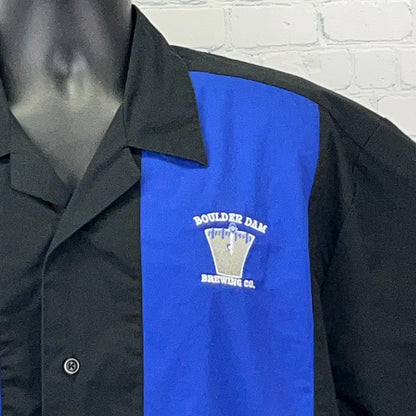Boulder Dam Brewing Co Bowling Shirt Beer Brewery Button Front Black XL X-Large
