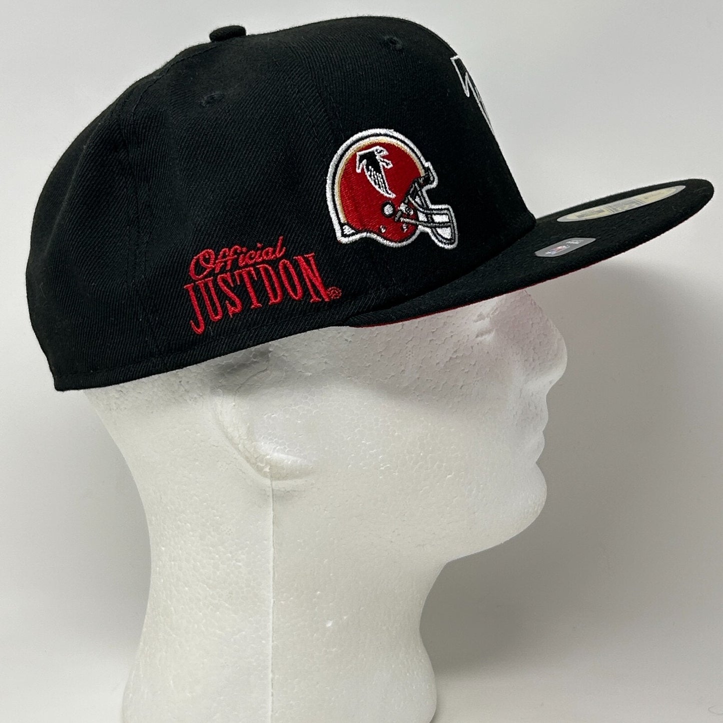 Atlanta Falcons Wool Baseball Hat Cap Fitted 7 1/4 New Era x Just Don NFL Black