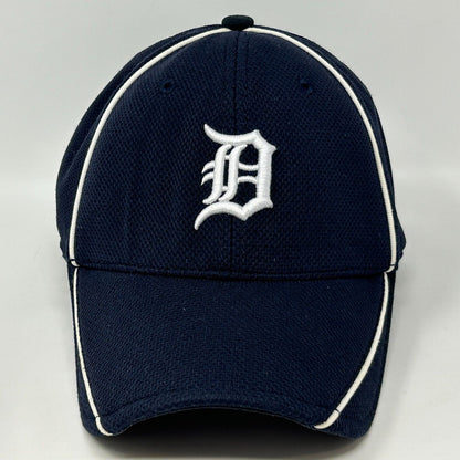 Detroit Tigers Baseball Hat Cap Batting Practice New Era Blue Flex Fitted M-L