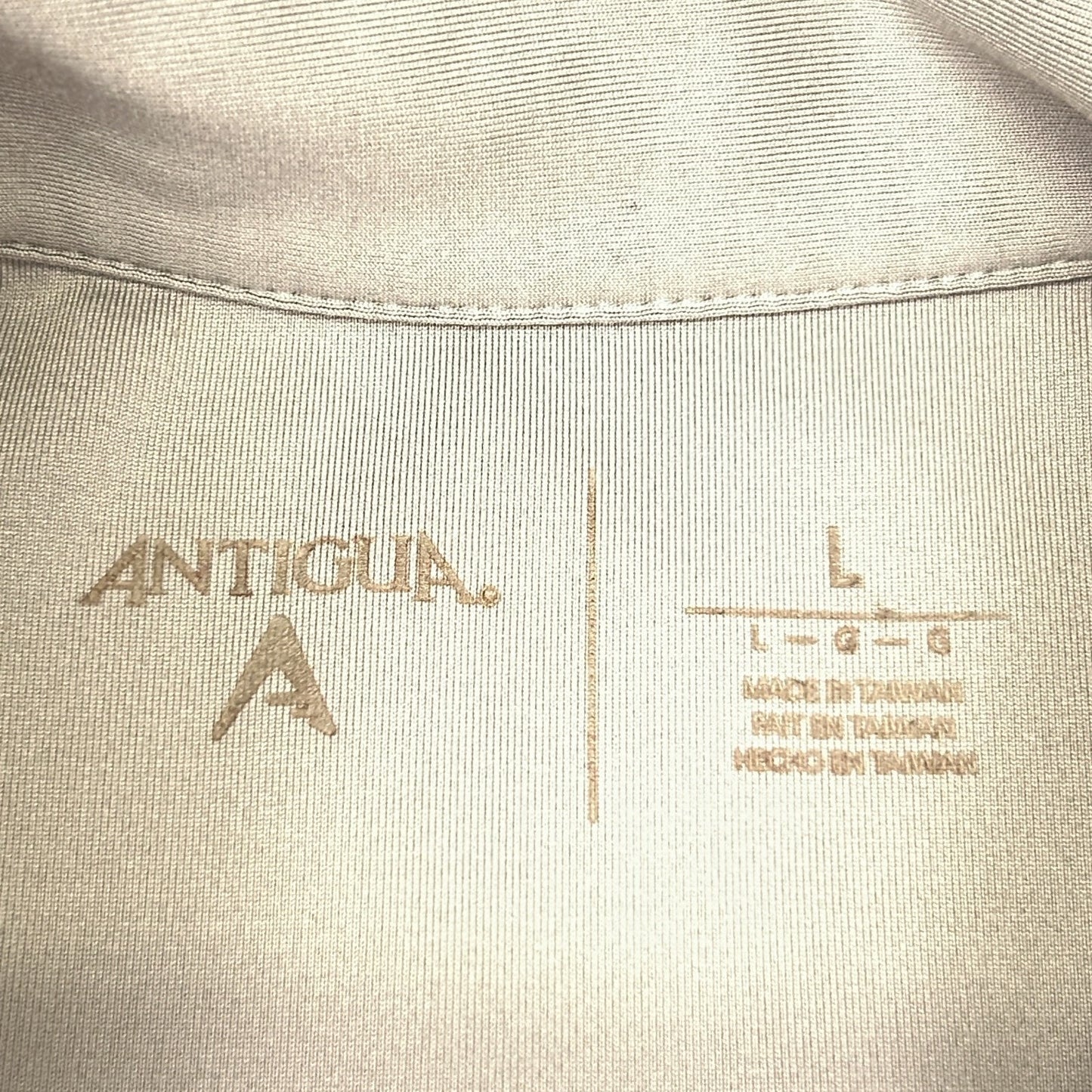 Las Vegas Raiders 1/4 Zip Shirt White NFL Antigua Tempo Golf Pullover LS L Large