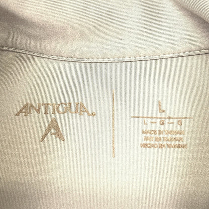 Las Vegas Raiders 1/4 Zip Shirt White NFL Antigua Tempo Golf Pullover LS L Large