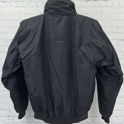 Vintage 90s Trump Plaza Atlantic City Casino Bomber Jacket M Medium Black Fleece