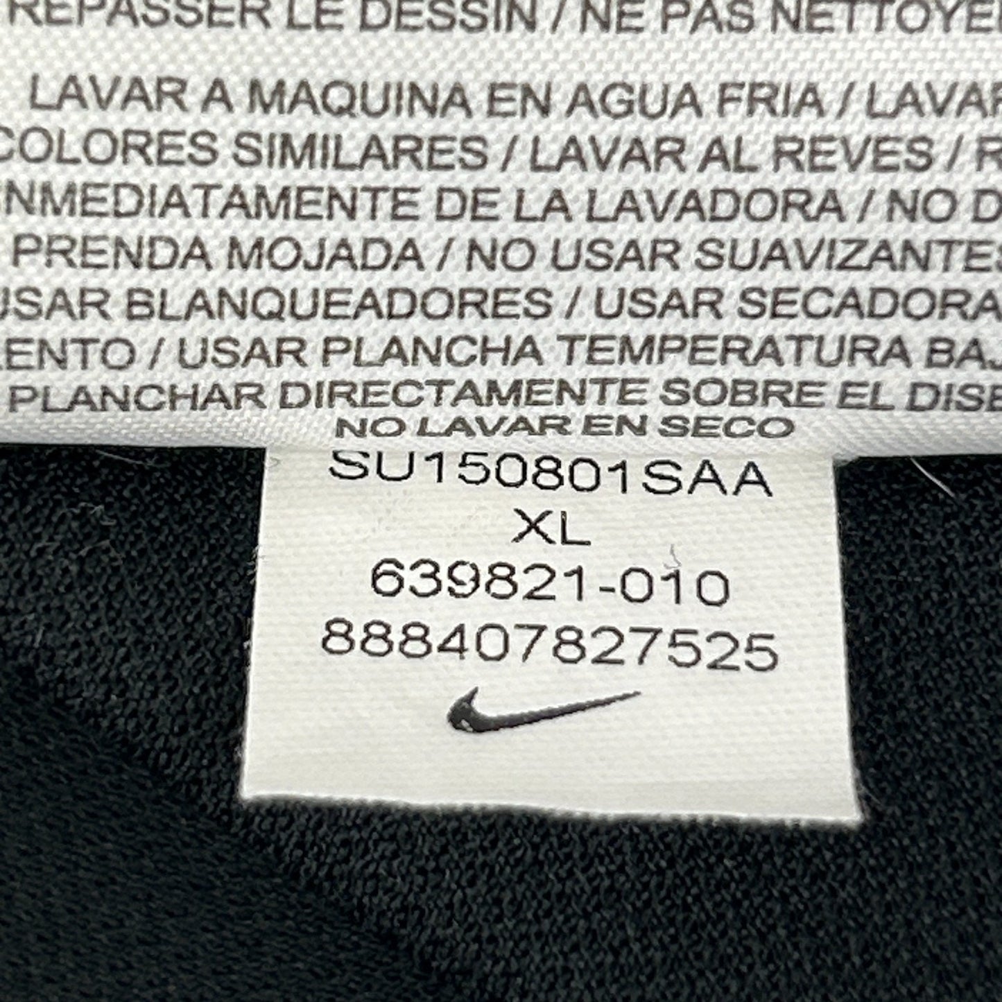 Nike Tiger Woods Collection Vapor Trail Polo Shirt Golf Dri-Fit Black XL X-Large