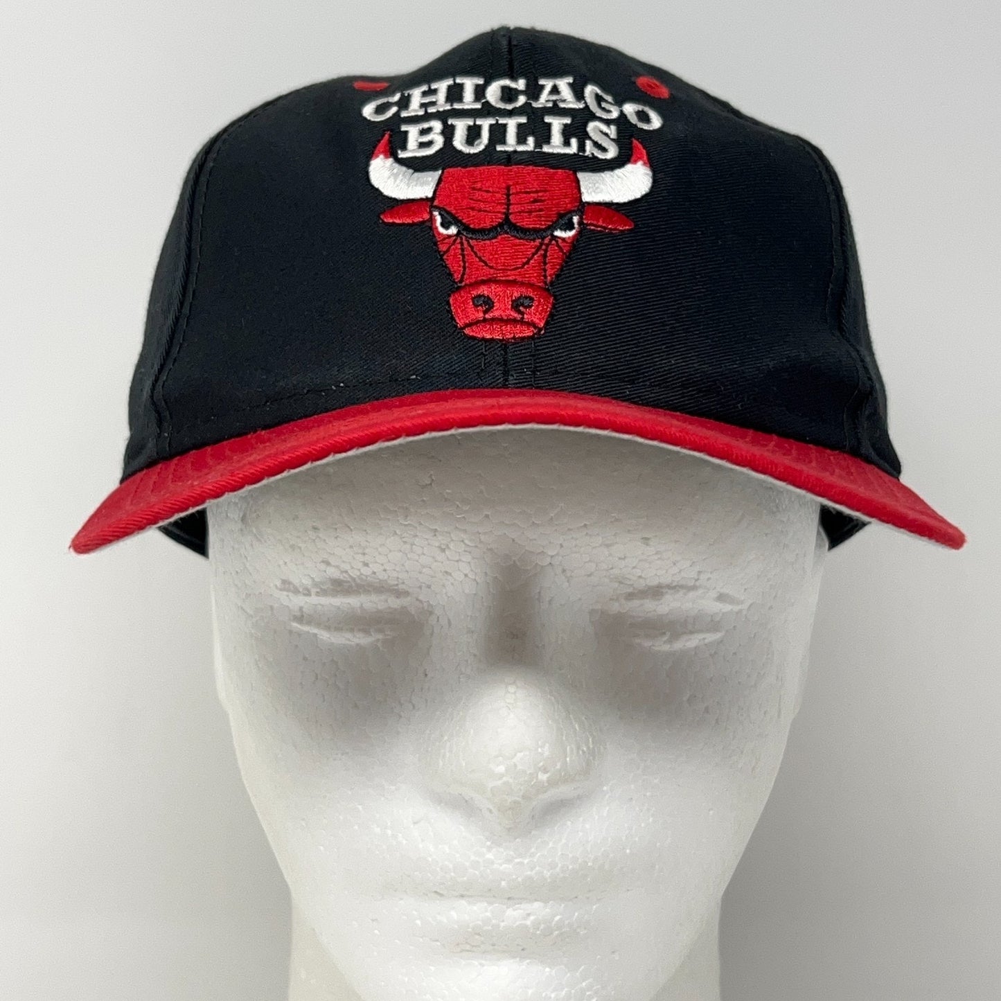 Vintage 90s Chicago Bulls Hat Baseball Cap NBA Basketball Logo 7 Snapback Black