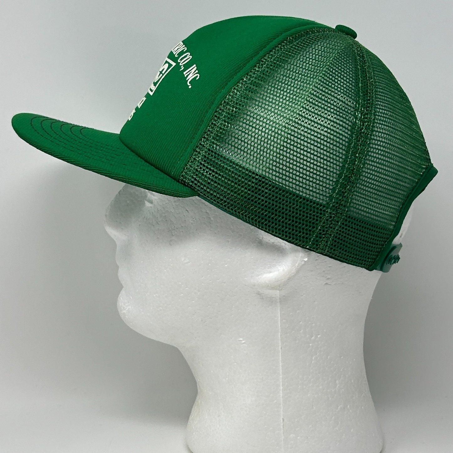 Vintage 80s Dynatron Electric Co Trucker Hat Baseball Cap GM USA Snapback Green