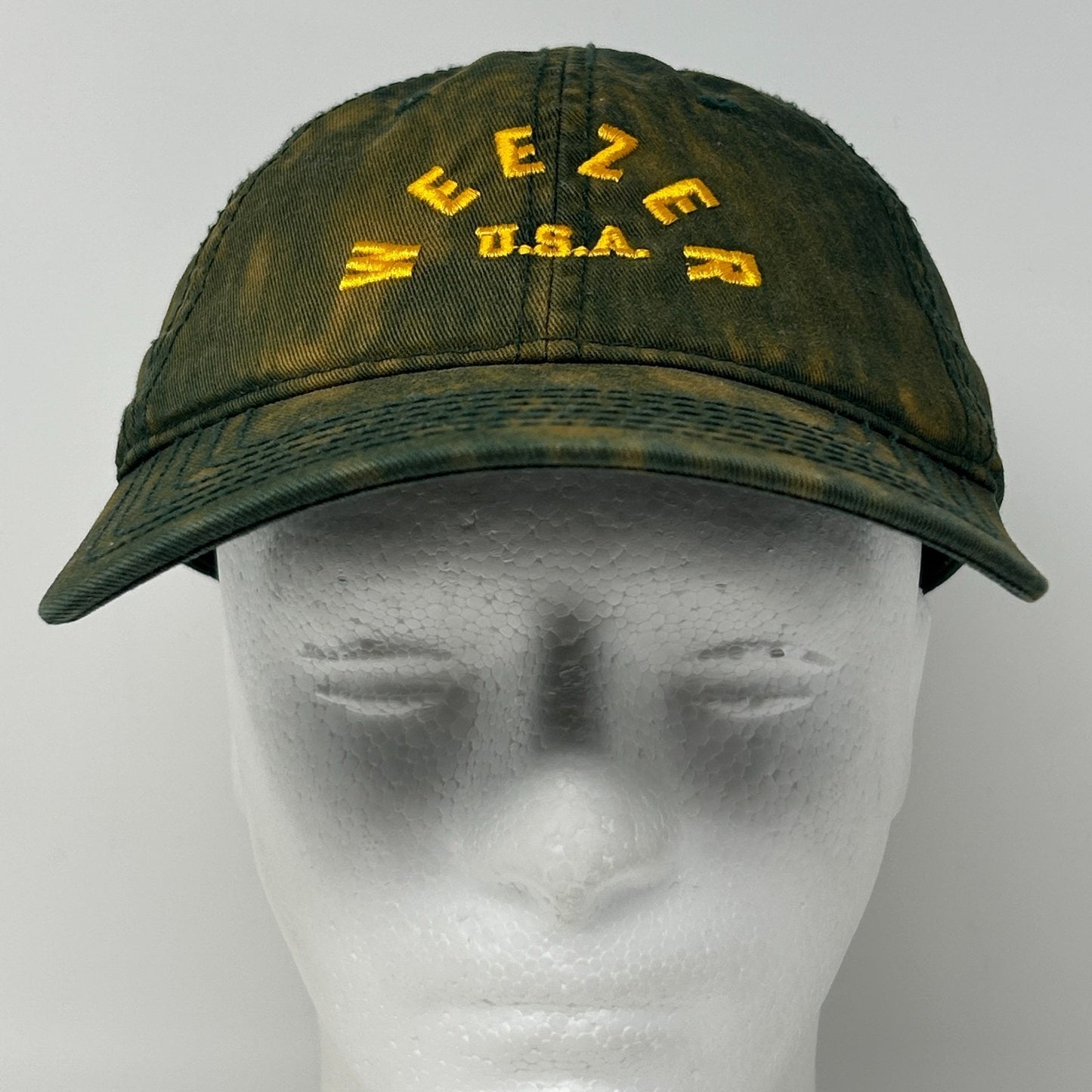 Weezer USA Dad Hat Baseball Cap Rock Band Unstructured 6 Panel Snapback Green