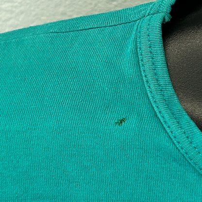 Vintage Florida Beach T Shirt Mens OSFM XXL 2XL Green 90s Seashells Pocket USA