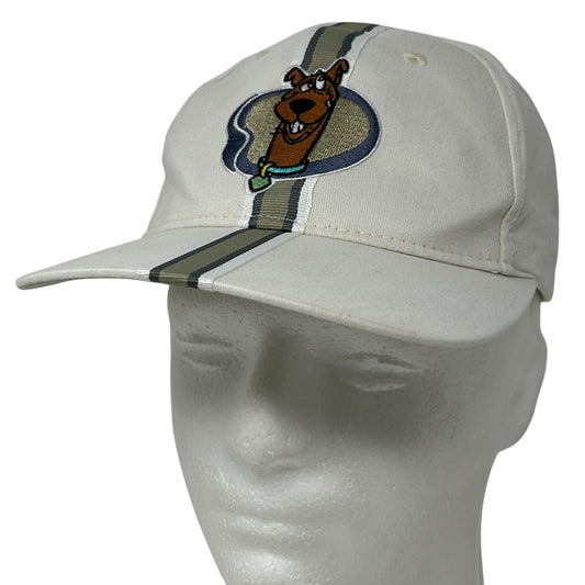 Vintage 90s Scooby Doo Hat Cap 1998 Cartoon Network 6 Panel Strapback White