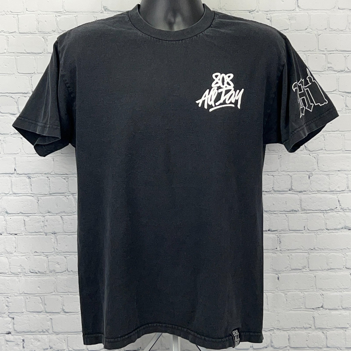 808 All Day T Shirt L Large Black Surfer Surfing Surfboarding Hawaii Hawaiian