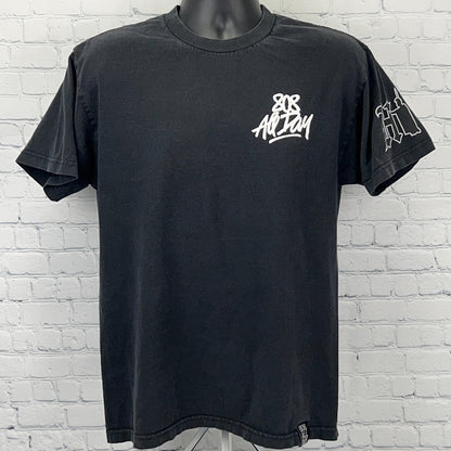 808 All Day T Shirt L Large Black Surfer Surfing Surfboarding Hawaii Hawaiian