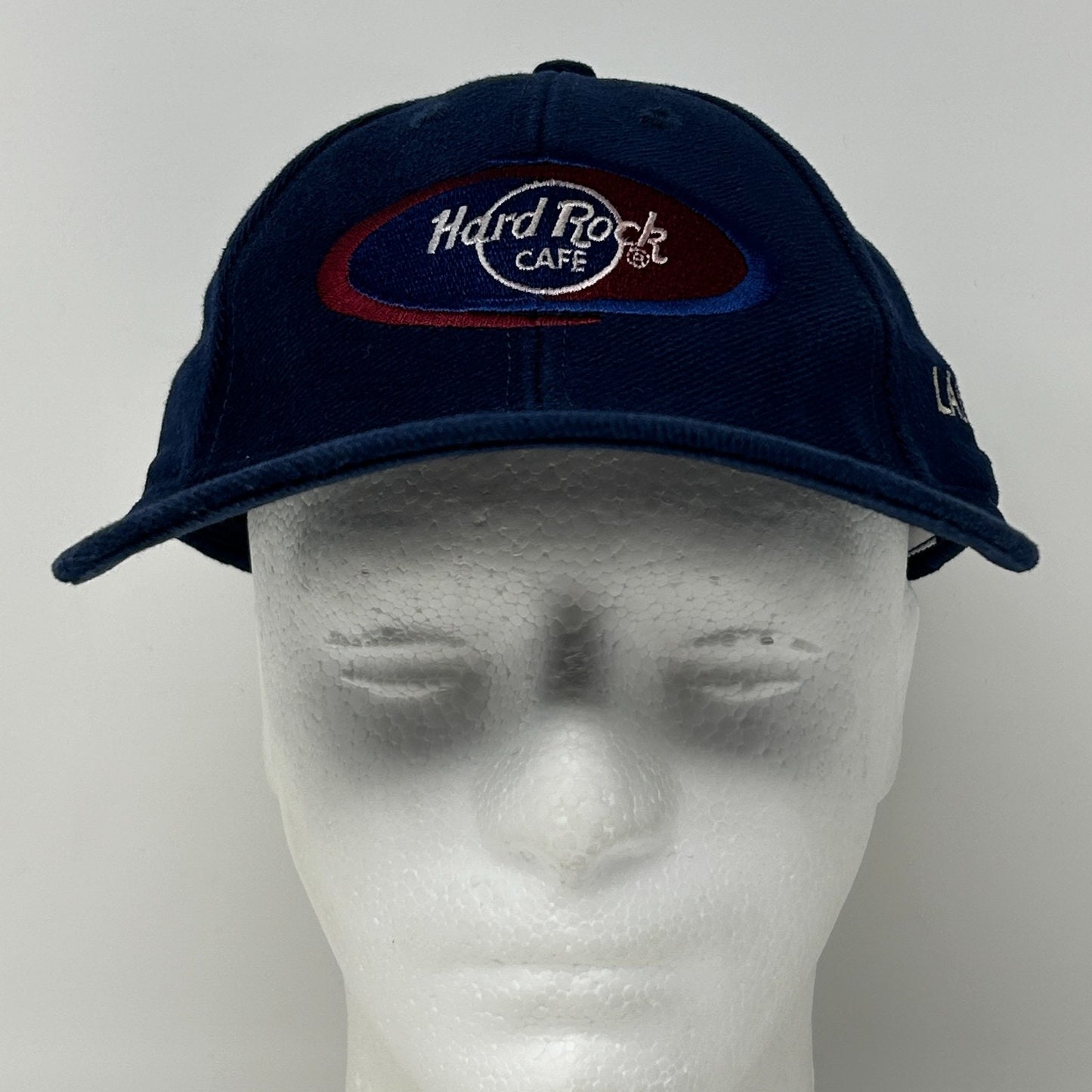 Vintage 90s Hard Rock Cafe Las Vegas Hat Baseball Cap 6 Panel Strapback Blue
