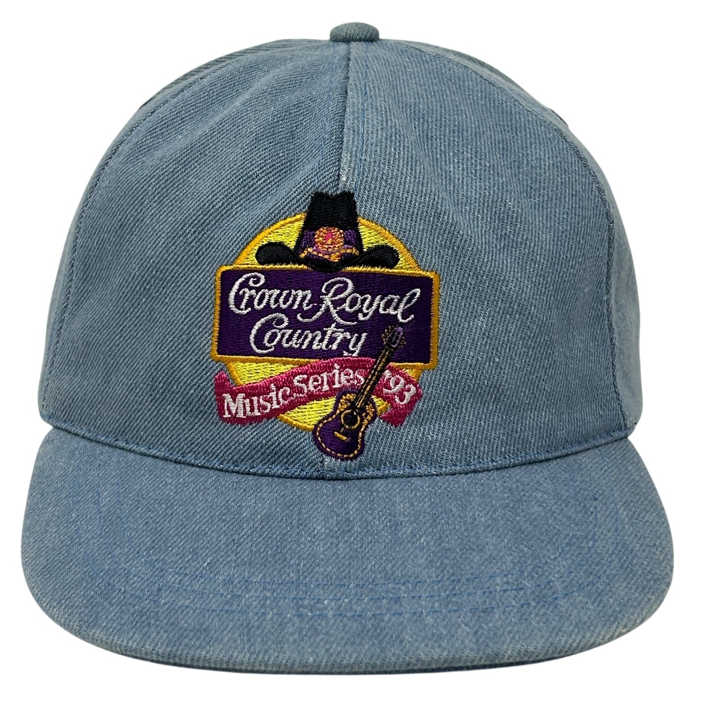 Vintage 90s Crown Royal Country Music Series 93 Hat Cap Western Strapback Blue