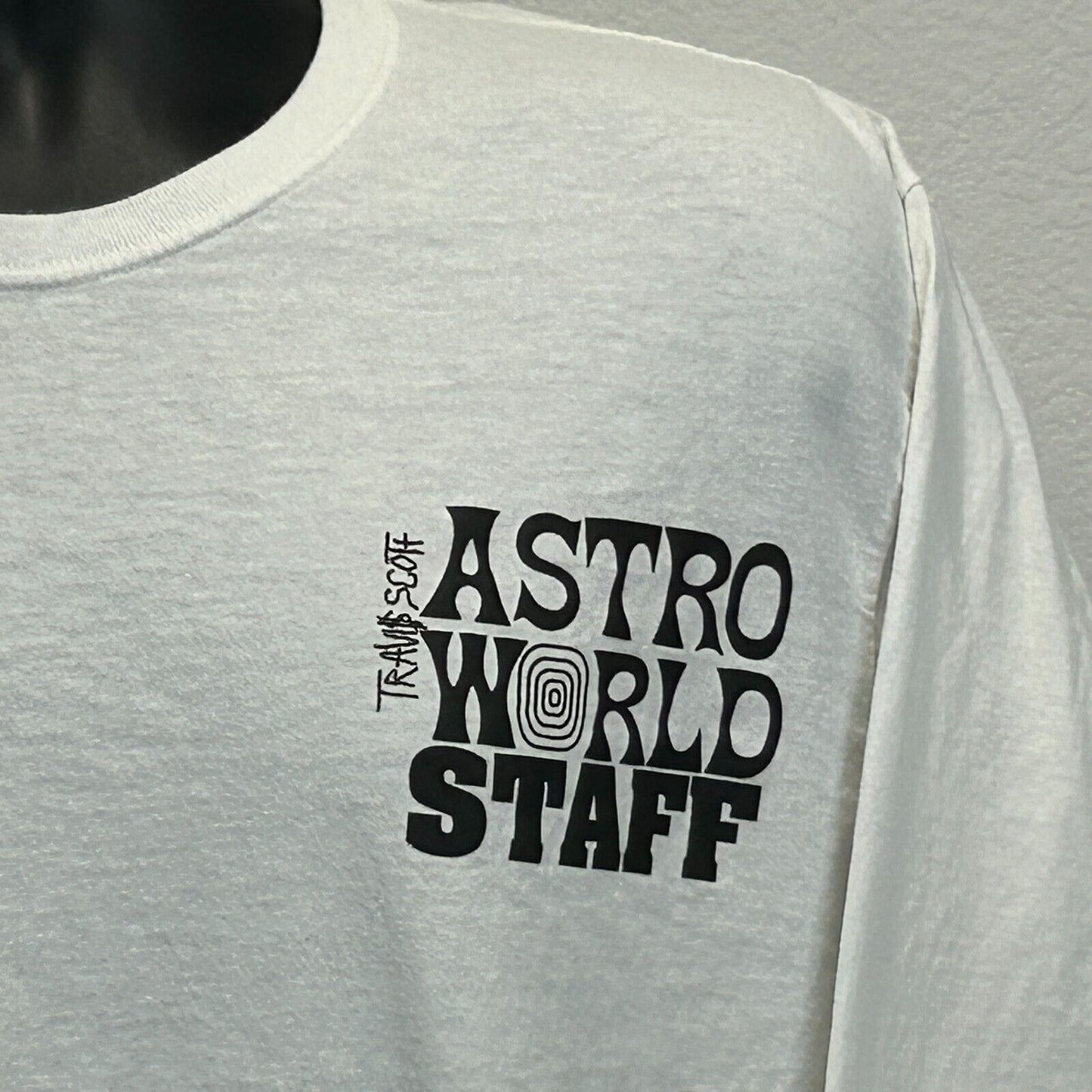 Camiseta del personal del festival Astroworld de Travis Scott, camiseta grande de Cactus Jack Rap para hombre, color blanco