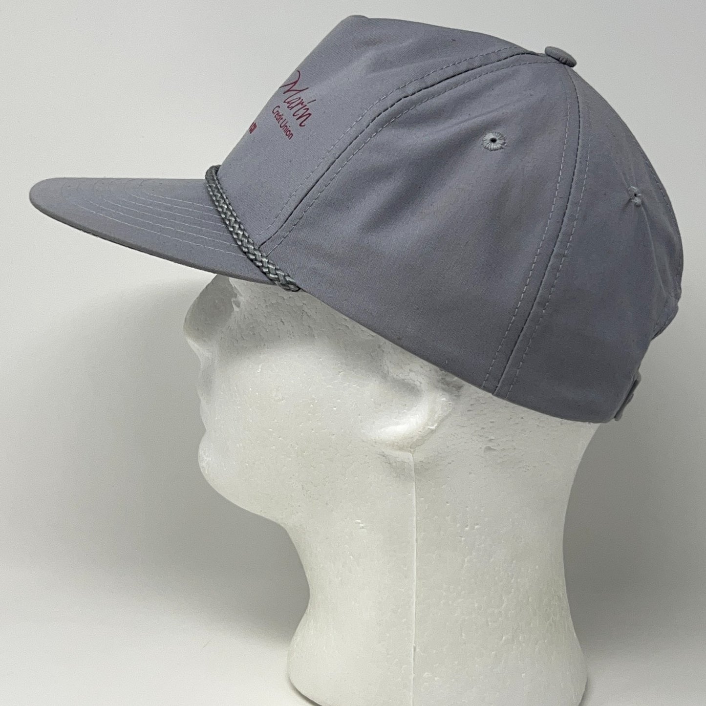 Vintage 90s Sonoma Marin Credit Union Hat Baseball Cap Patelco Snapback Gray