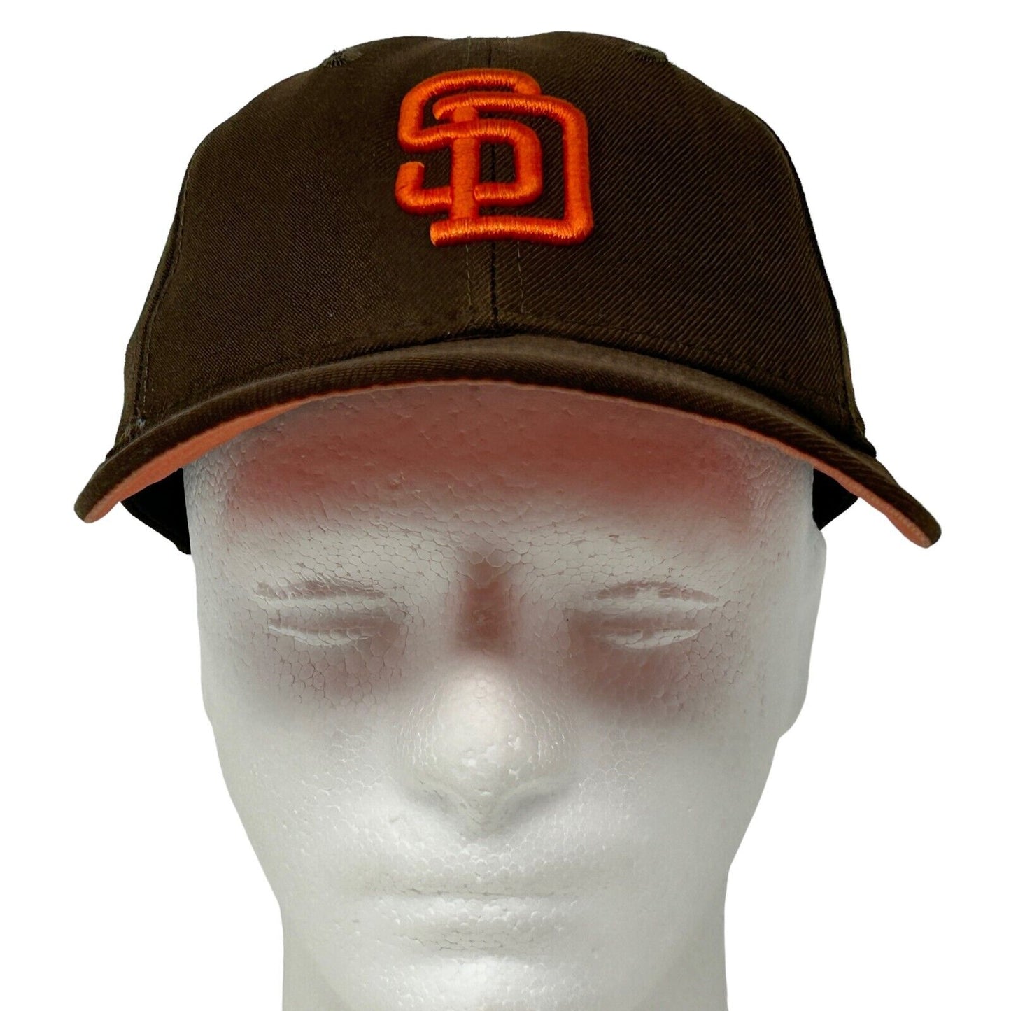 Gorra de lana marrón de los San Diego SD Padres Gorra de béisbol New Era fabricada en EE. UU. Ajustada 7 1/4