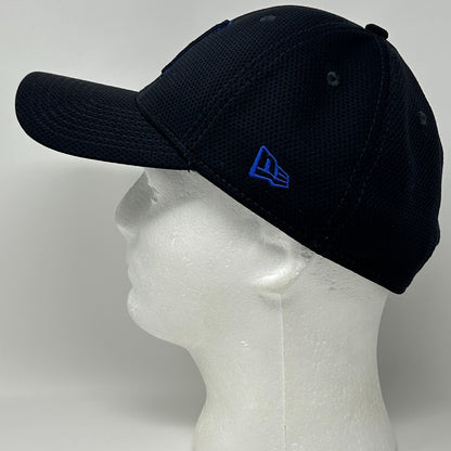 UNR Wolf Pack Hat Baseball Cap Nevada Reno 6 Panel New Era Blue Flex Fitted L-XL - Neon Vintage