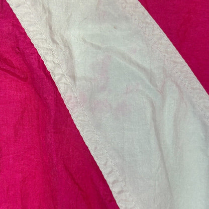 Vintage 80s Womens Track Jacket Windbreaker Pink Blue White Prima Large