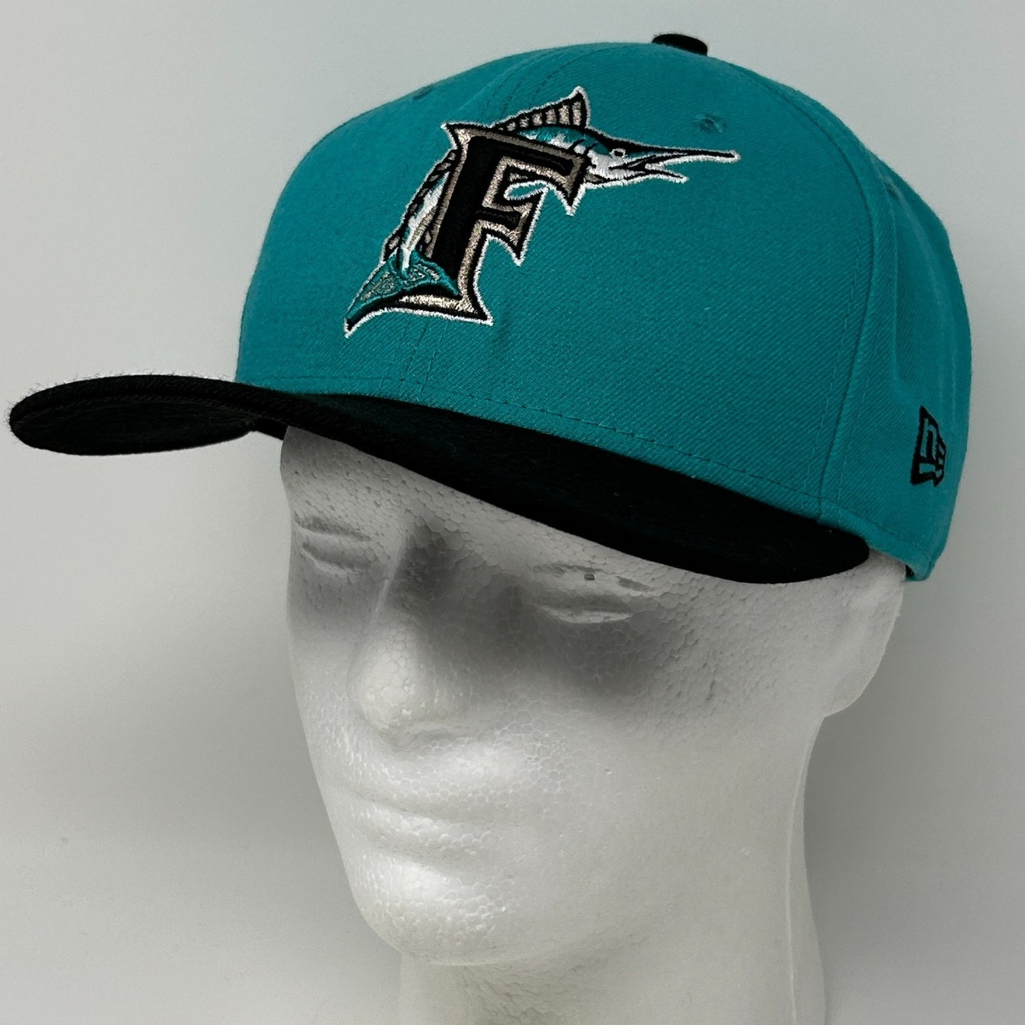 Florida Marlins Hat Baseball Cap New Era 59Fifty Wool Blend Green Fitted 7 1/4
