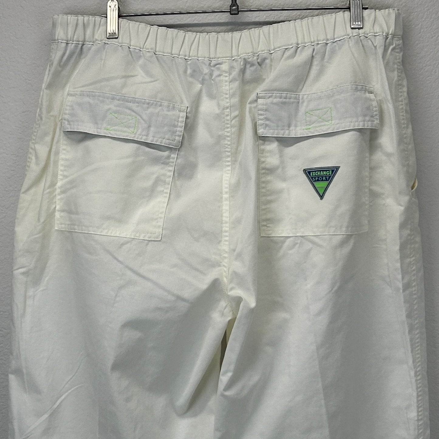 Vintage 80s 90s Exchange Sport Pants Baggy Surfer White Mens XL X-Large 36-38x34
