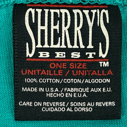 Vintage Florida Beach T Shirt Mens OSFM XXL 2XL Green 90s Seashells Pocket USA