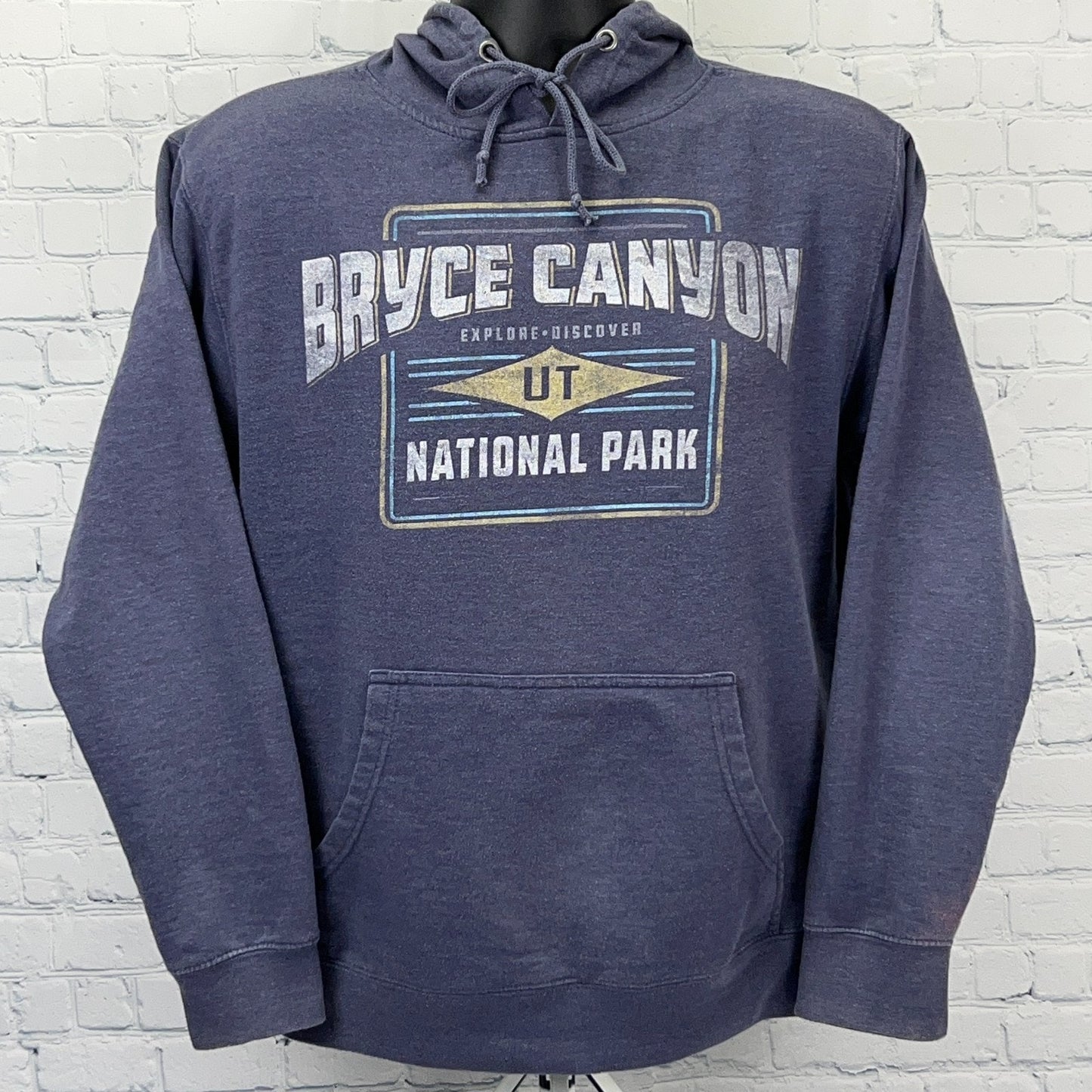 Bryce Canyon National Park Hoodie M Medium Blue Hooded Sweatshirt Travel Utah
