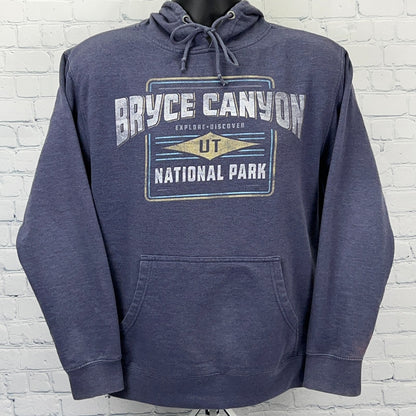 Bryce Canyon National Park Hoodie M Medium Blue Hooded Sweatshirt Travel Utah