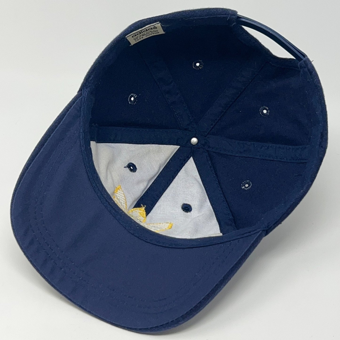 Vintage 90s Adidas Trefoil Hat Baseball Cap Logo Blue 6 Panel Snapback