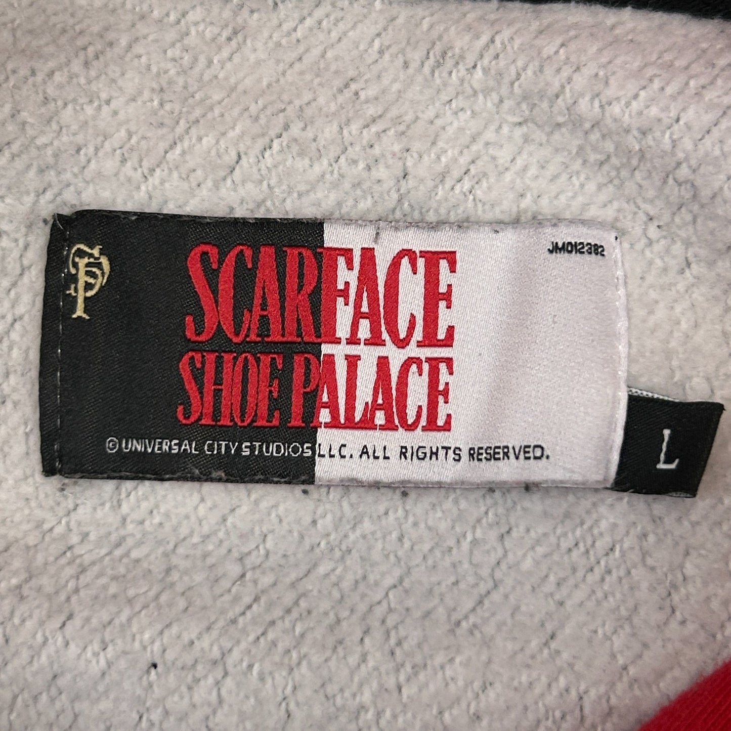 Scarface x Shoe Palace Bandana Hoodie Hooded Sweatshirt Logo Black Mens L Large