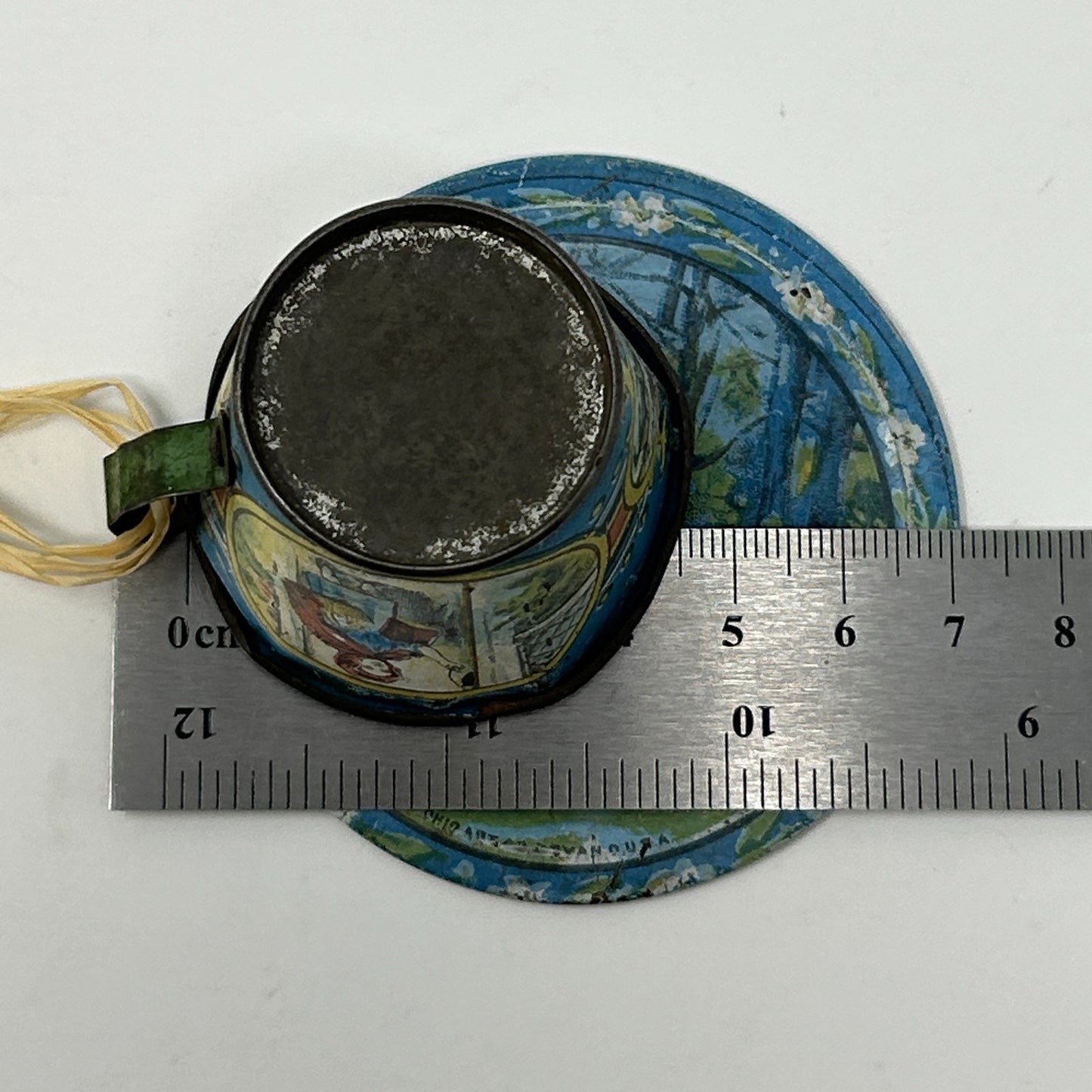 Vintage Ohio Art 1920s Tin Litho Little Red Riding Hood Child's Tea Set 3 Pieces