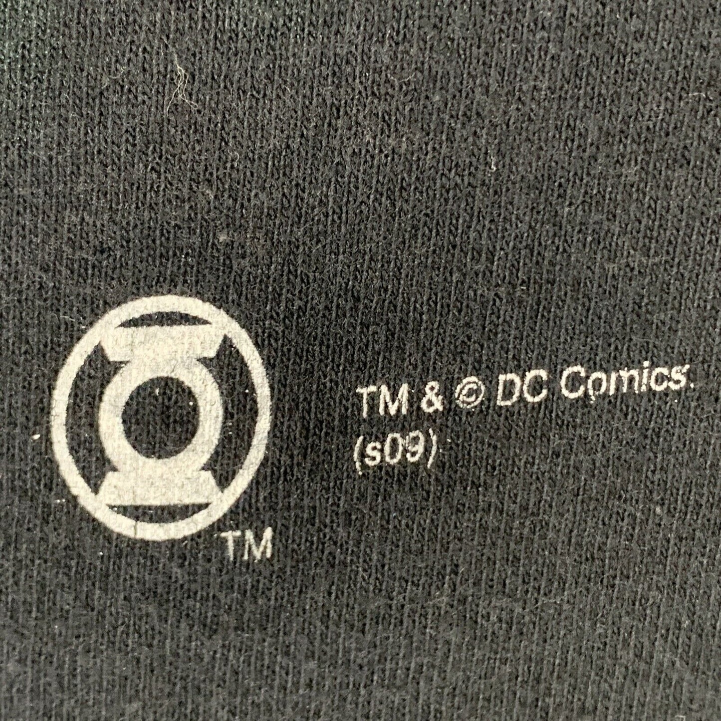 Camiseta de hombre Green Lantern Will con grafiti pequeño, cómic DC Comics 2009, color negro