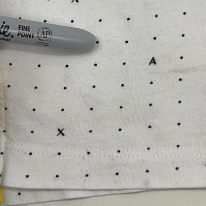 Armani Exchange Polo Shirt AX Spotted Polka Dot Pocket White Mens M Medium