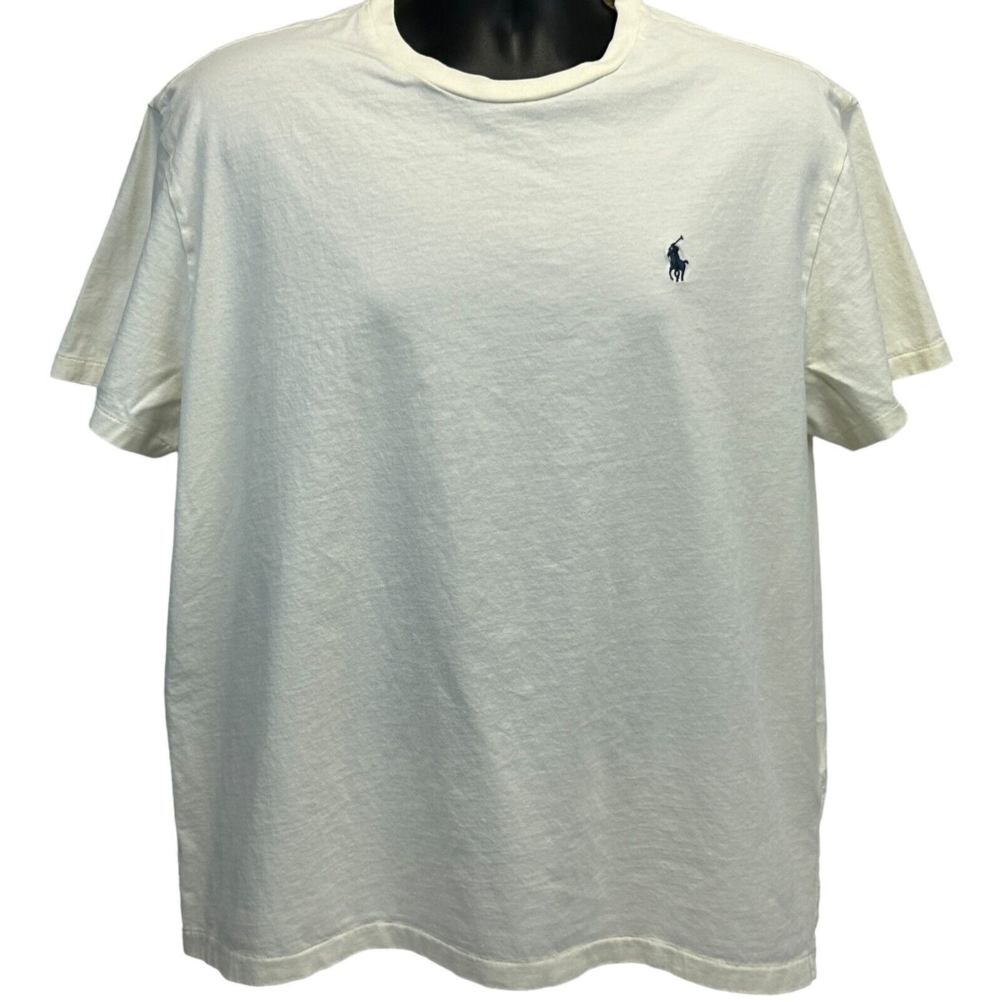 Polo Ralph Lauren T Shirt Large Authenticated Big Pony Classic Fit Mens Ivory