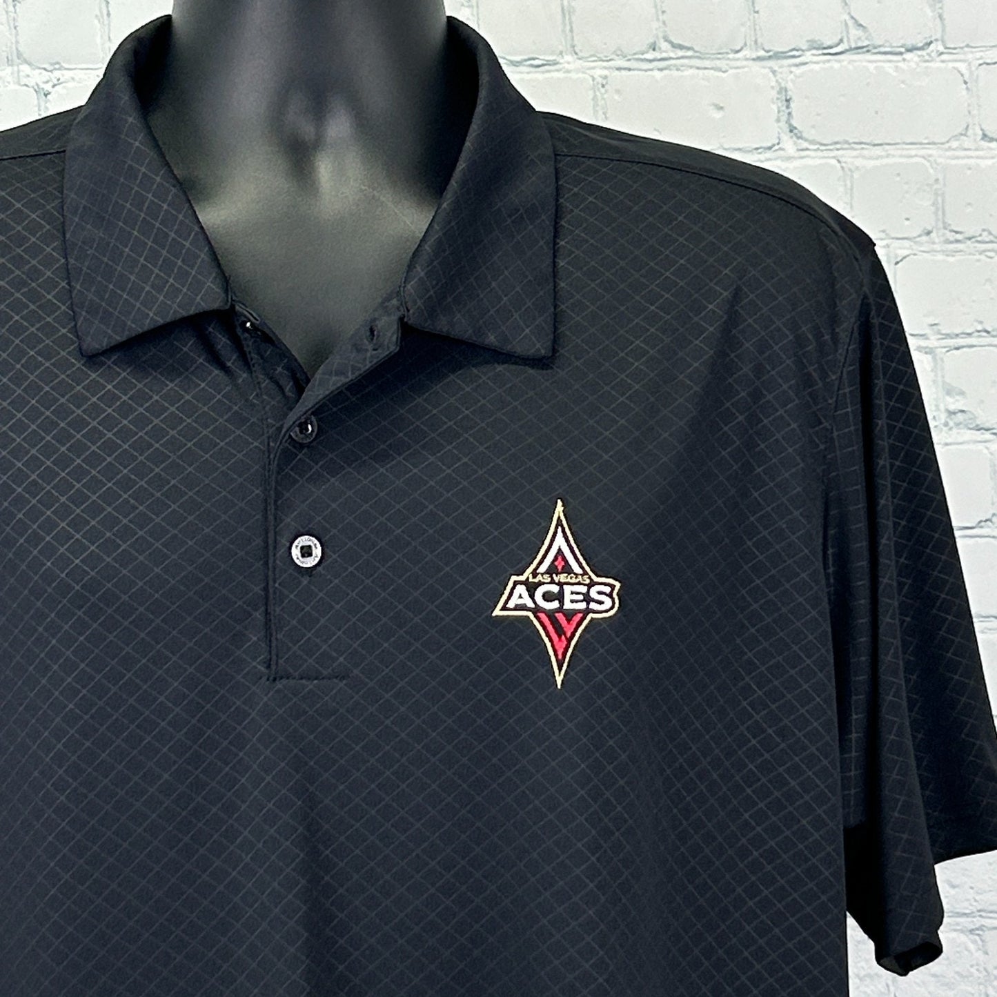Las Vegas Aces Polo Shirt Antigua WNBA Basketball Golfer Black Mens XL X-Large