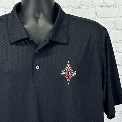 Las Vegas Aces Polo Shirt Antigua WNBA Basketball Golfer Black Mens XL X-Large