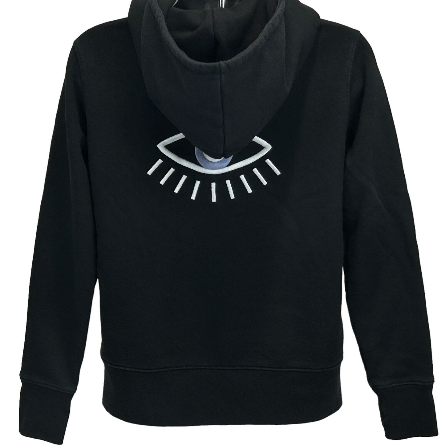 Madewell Embroidered Eye Womens Hooded Sweatshirt XXS Black Hoodie Long Sleeve