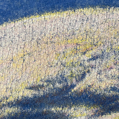 Vintage Y2Ks Polar Bears Alaska T Shirt Bleach Spotted Tie Dye Blue L Large