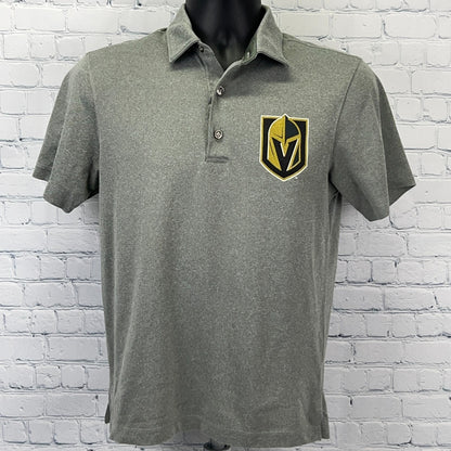 Las Vegas Golden Knights Polo Shirt NHL Ice Hockey Short Sleeve Gray S Small