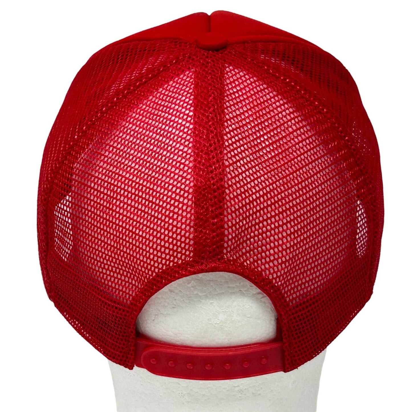 Vintage 80s Oak Tree Manor Trucker Hat Baseball Cap Red Spring Texas Snapback